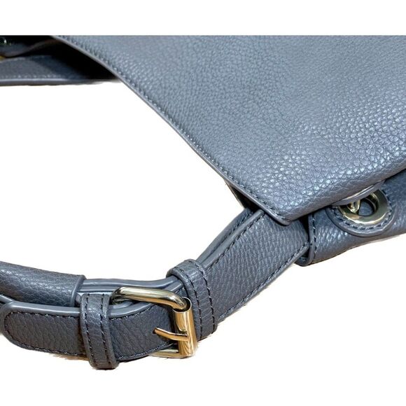 Charming Charlie | Gray Convertible Bucket Bag with Removable Pouch - Picture 9 of 12